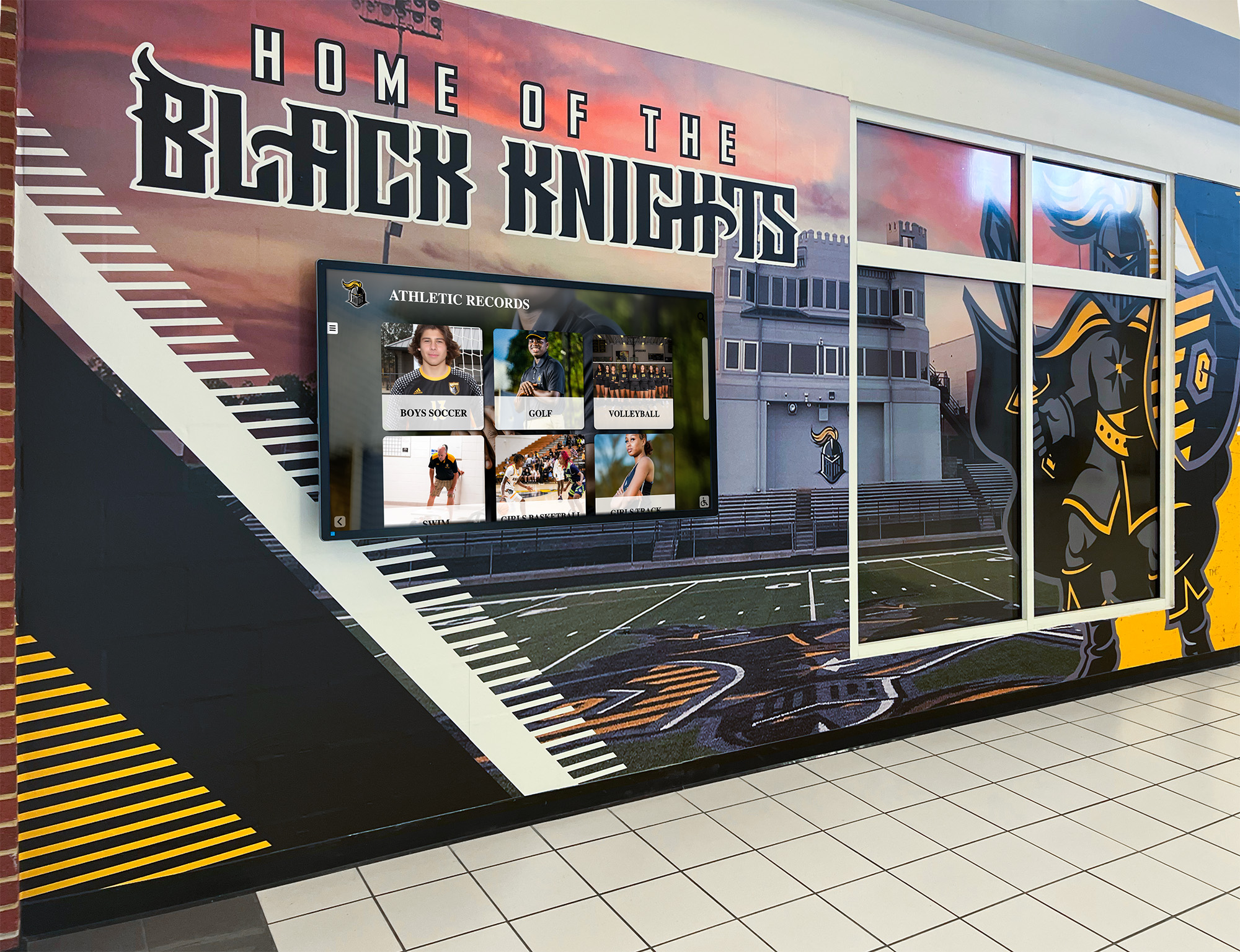 School hall of fame display